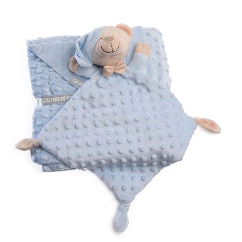 Coffret doudou ours bleu + couverture