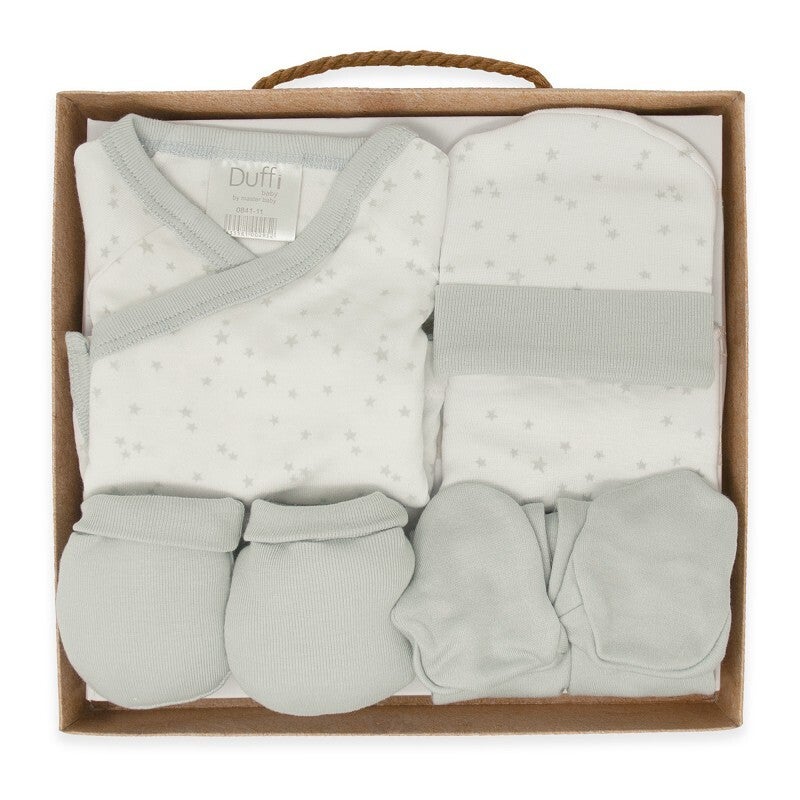 Coffret de naissance étoiles grises
