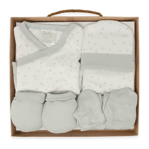 Coffret de naissance étoiles grises