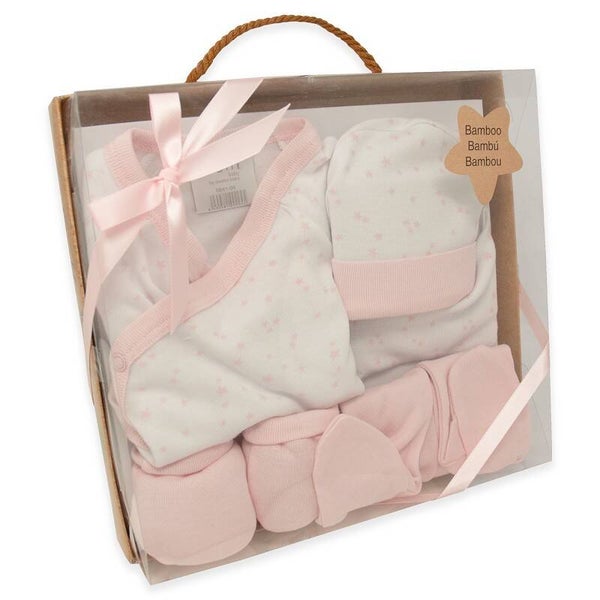 Coffret de naissance étoiles rose personnalisable