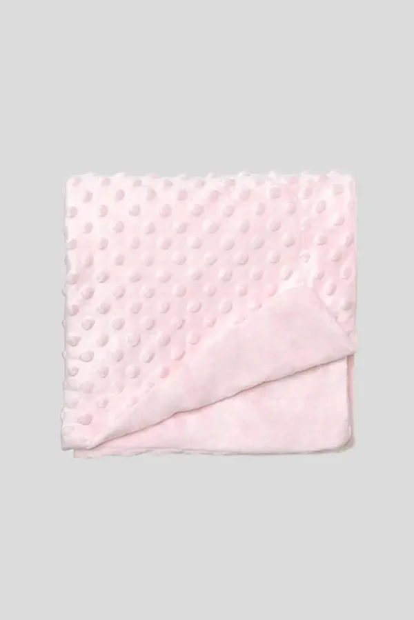 Couverture bébé à pois rose personnalisable