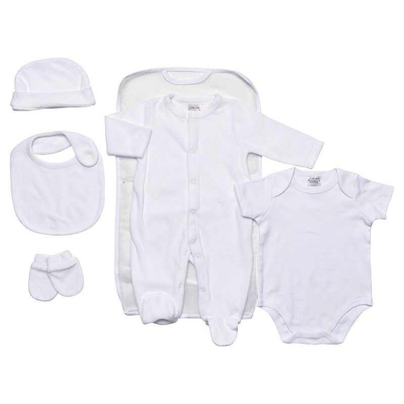 Ensemble 6 pièces velours blanc