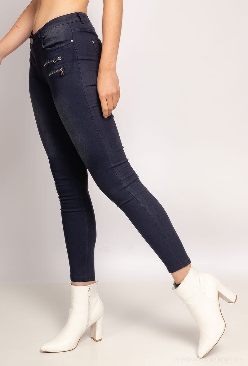 Jean slim à zip
