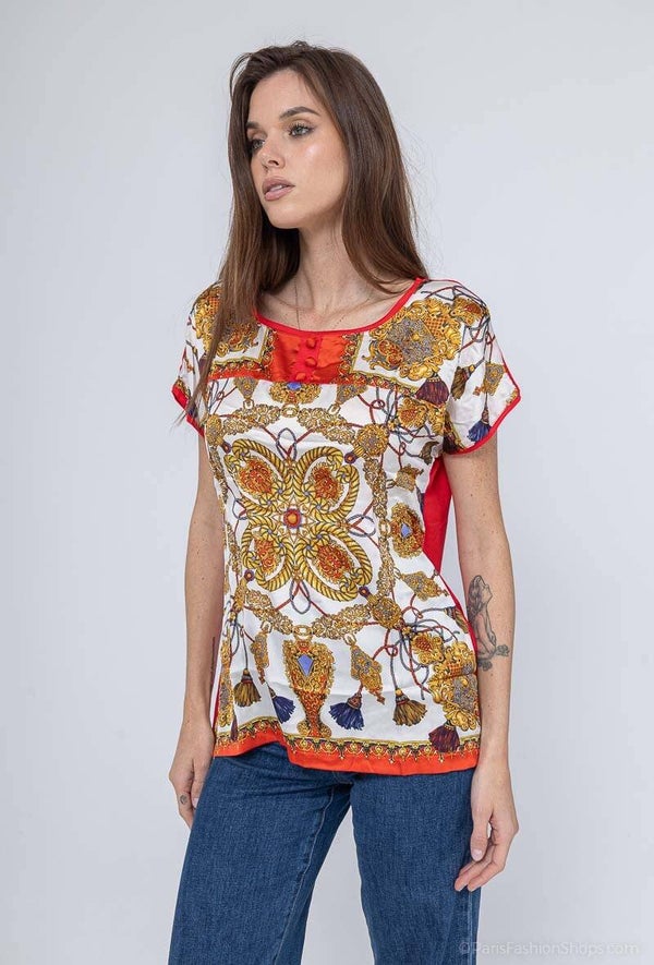 Blouse Célia rouge