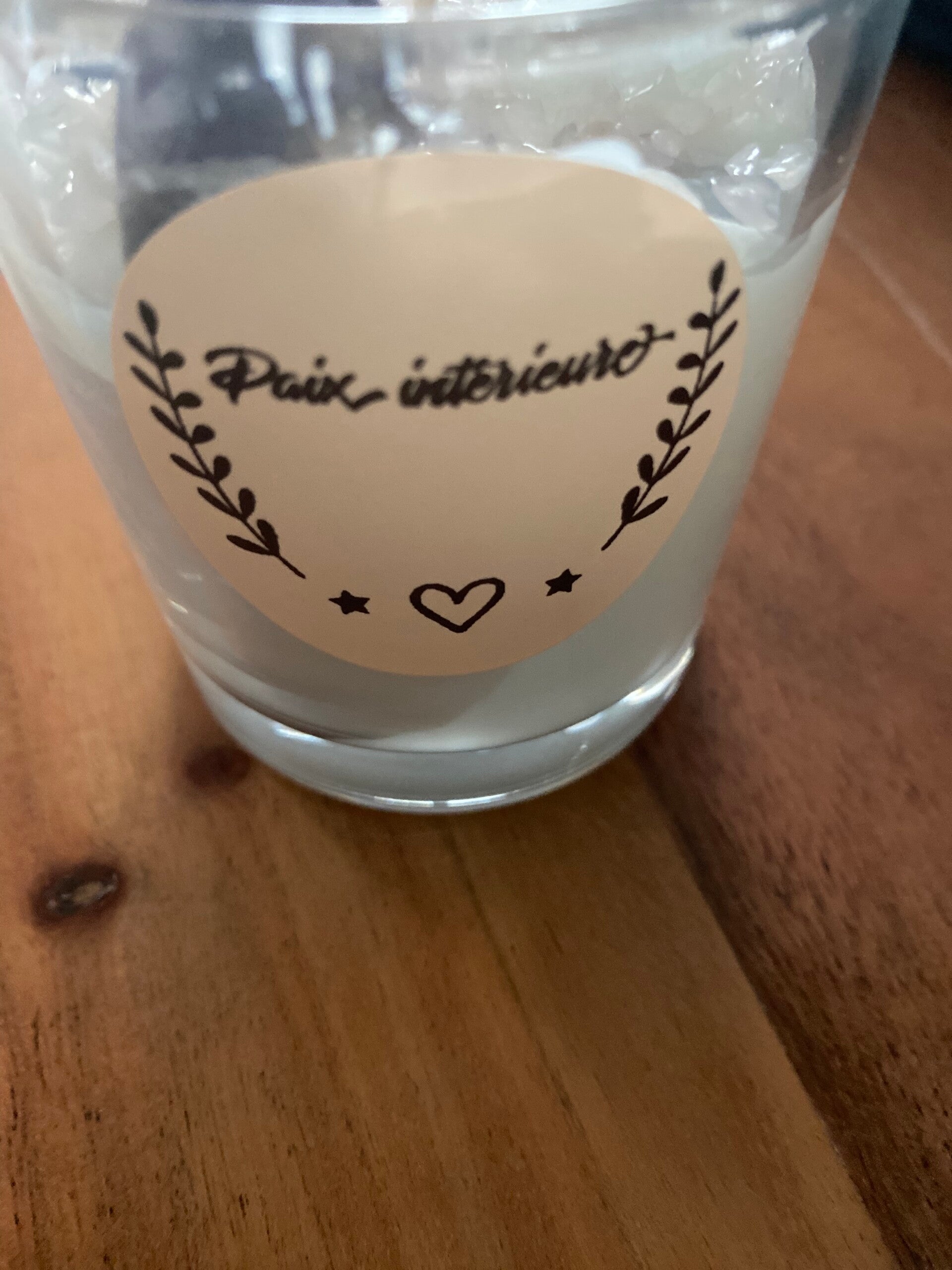 Bougie paix intérieure