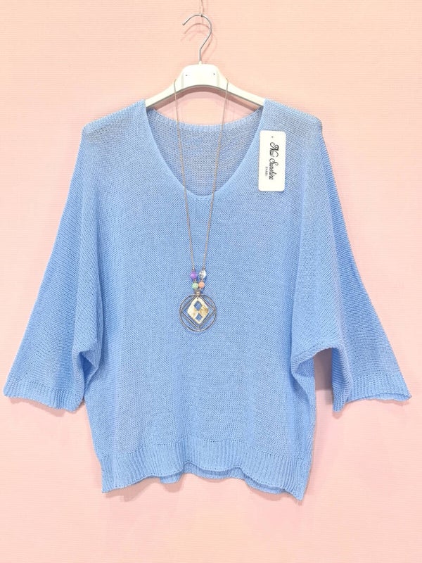 Pull maze bleu clair