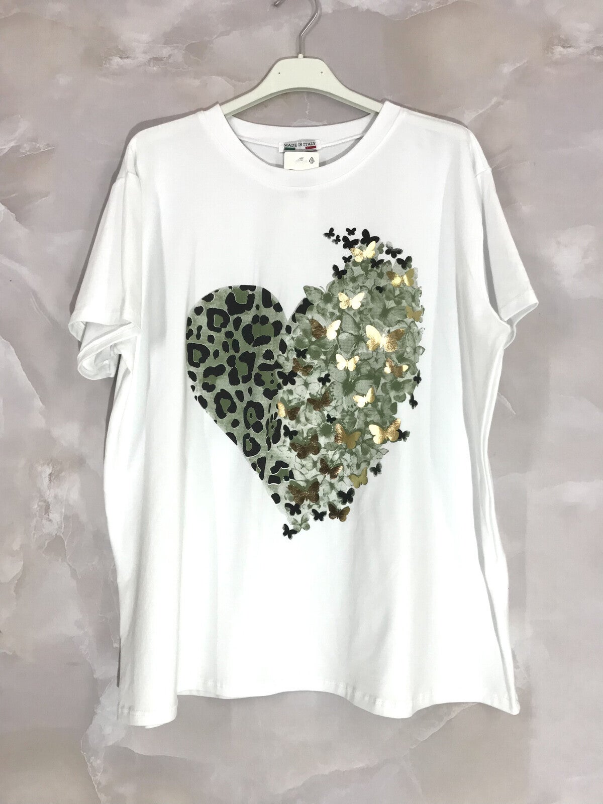 T-shirt coeur vert