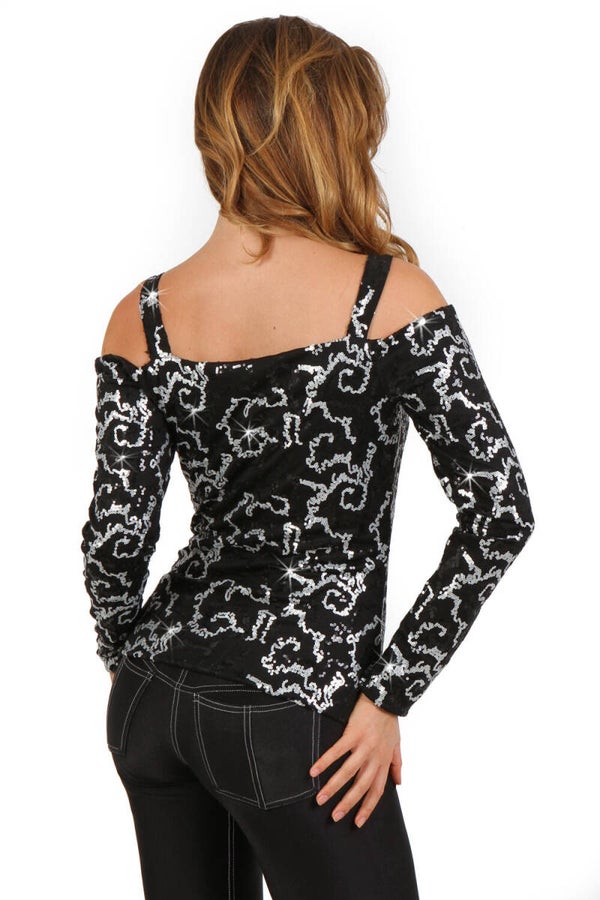 Top épaules sequins Jenni
