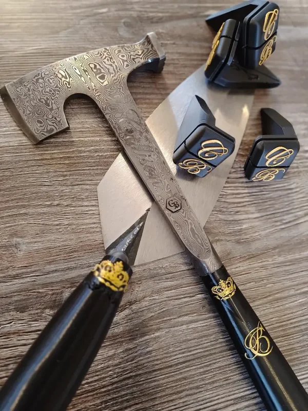 damascas steel brick hammer/hatchet