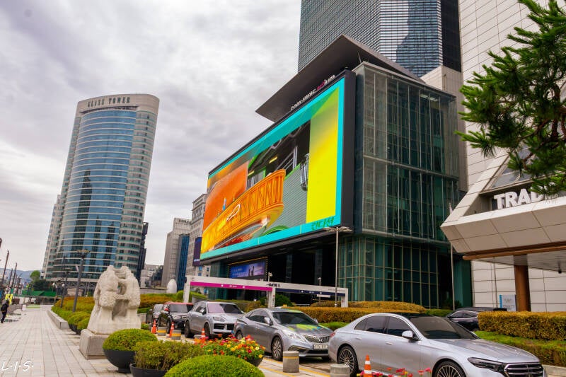 LED display illuminating.