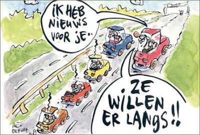 cartoon wegverslinder links