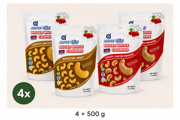 W180 King Cashewnoten – Mix & Match 4 × 500 g