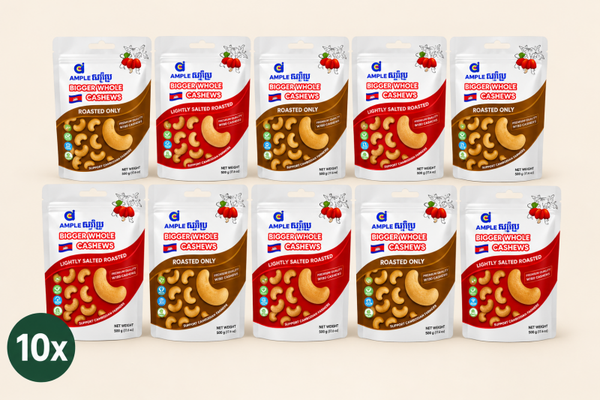 Cambodia Select – 10-pack Cashewnoten 500g | 9+1 Voordeelverpakking