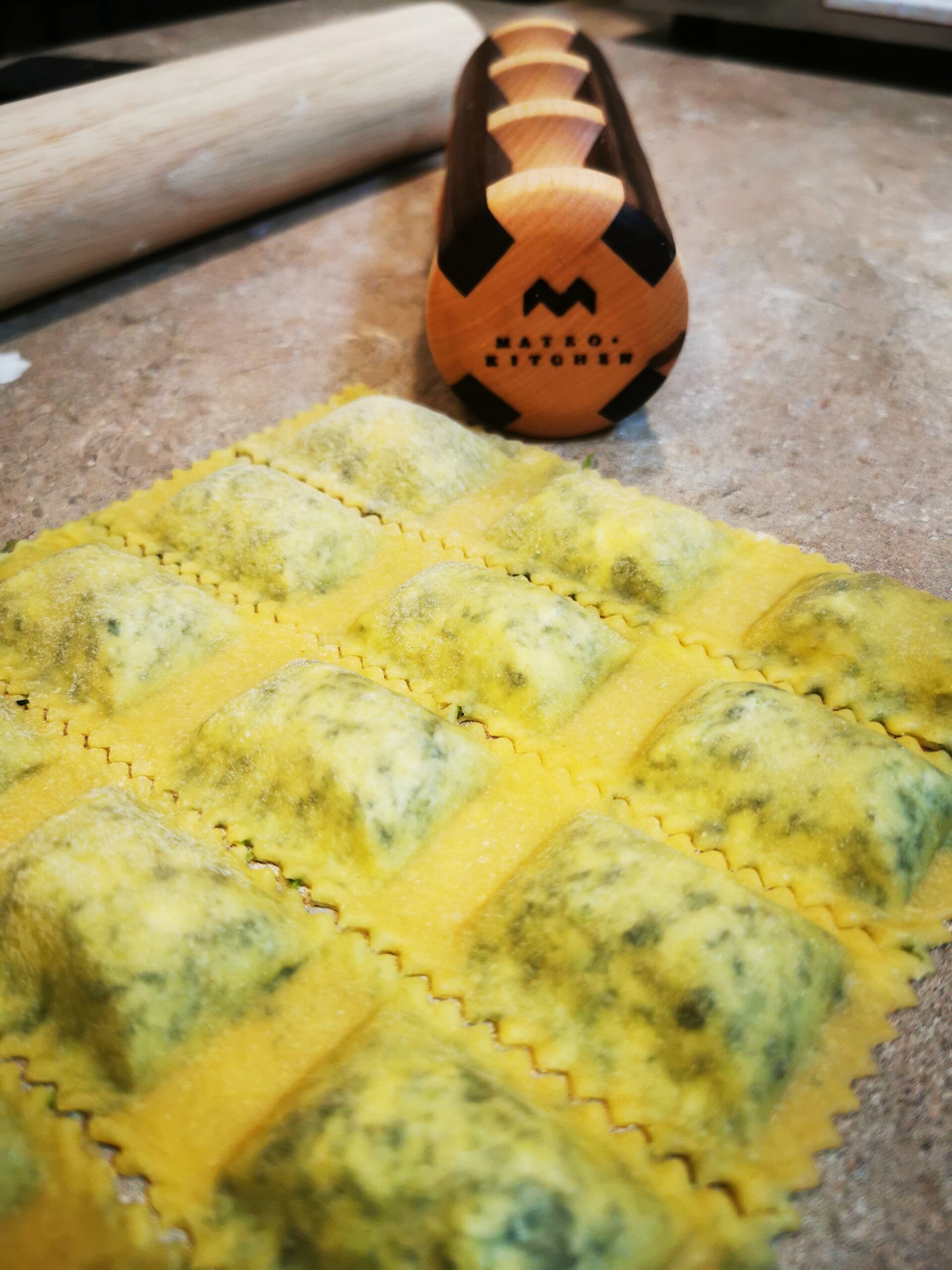 Hand-Rolled Spinach & Mozzarella Ravioli