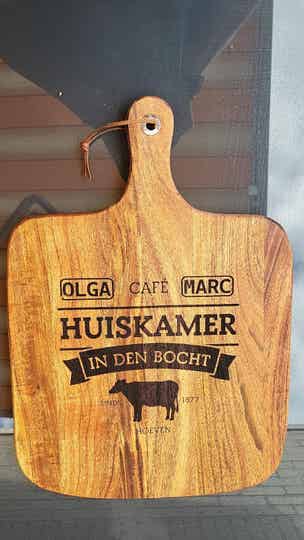 Hout gebrande Dienbladen