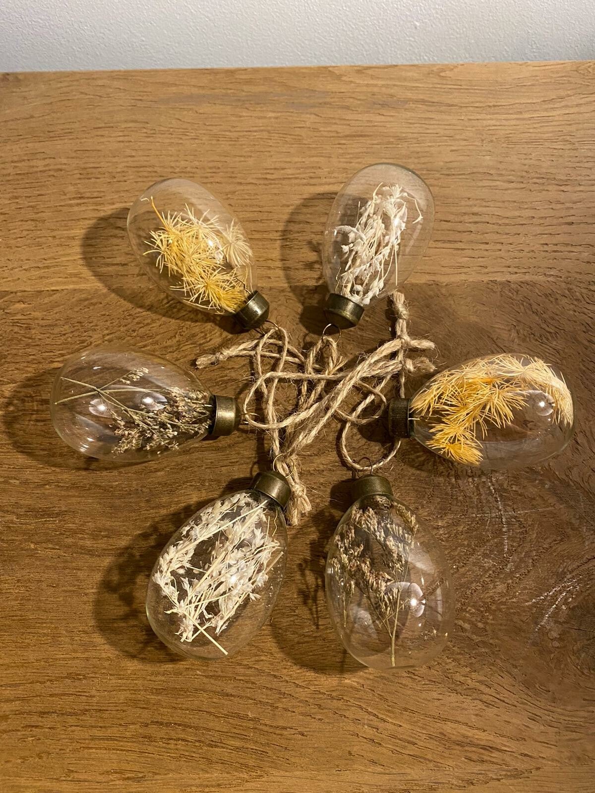 Glazen paaseieren - droogbloemen