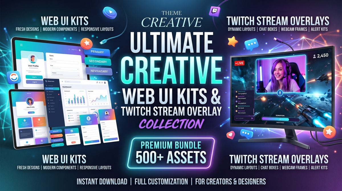 Ultimate Creative Web UI Kits & Twitch Overlays