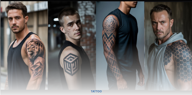 Abstract Geometric Tattoo for Men