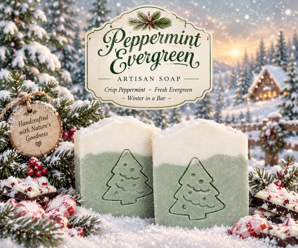 Handcrafted Soap - Peppermint Evergreen
