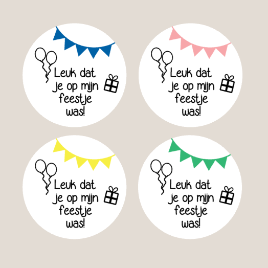 Stickers feestje vlaggetjes