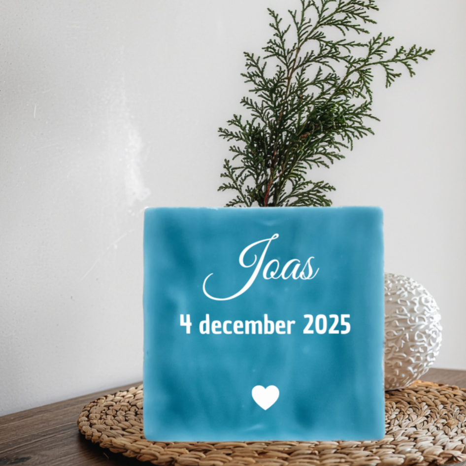 Geboortetegeltje hartje - standaard