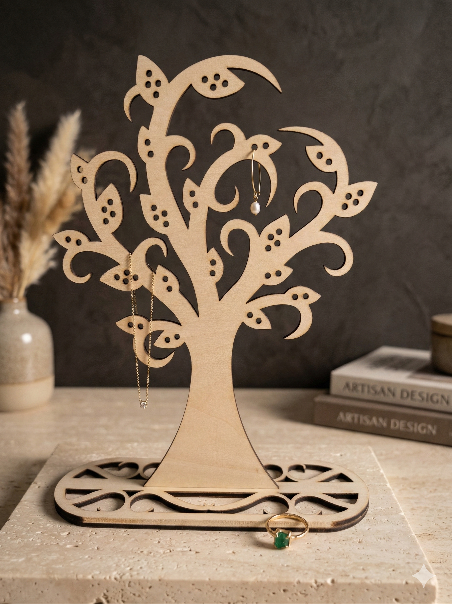 Présentoir à Bijoux en Bois « Arbre Majestueux »