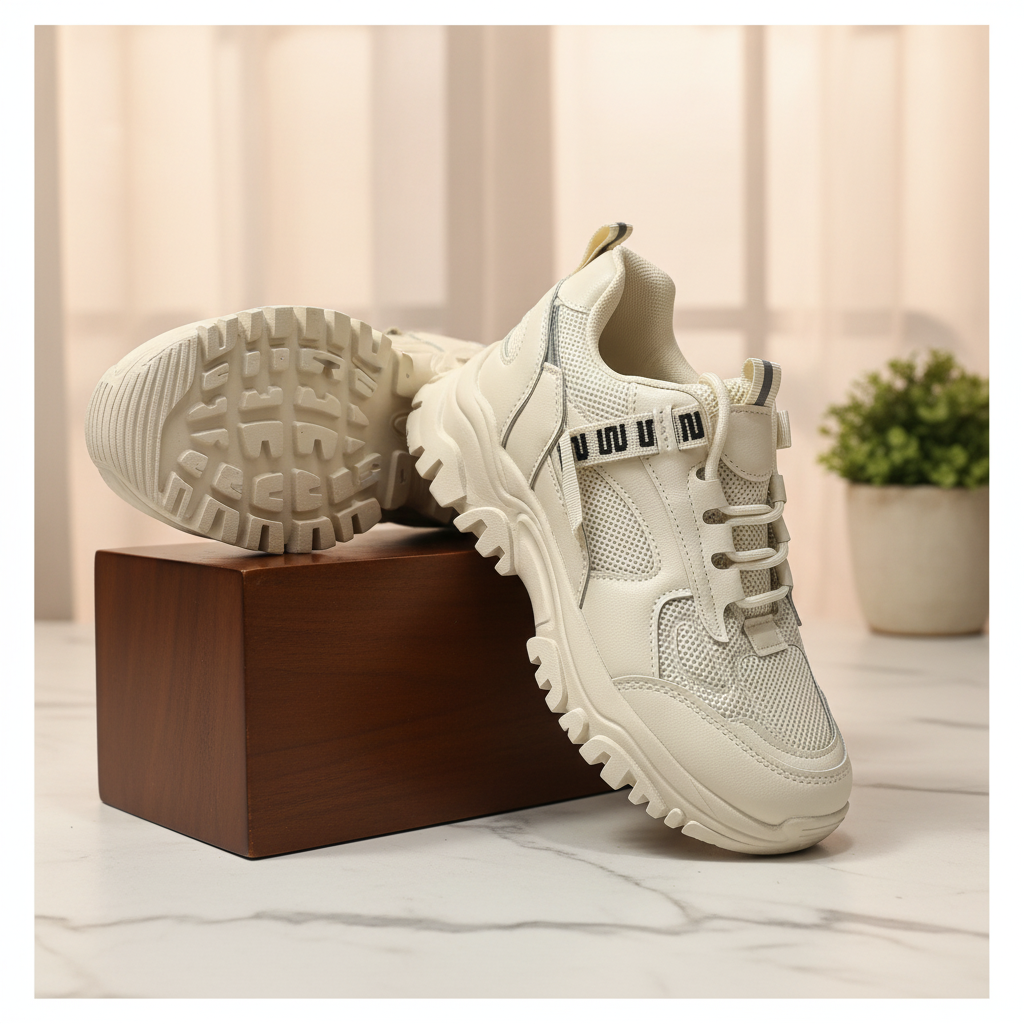 Baskets training femme à semelle épaisse – Confort & style