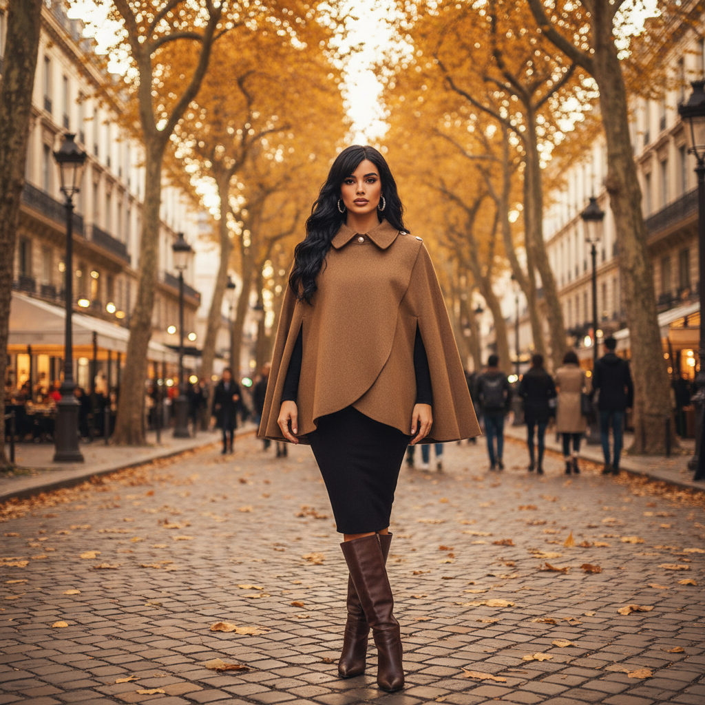 Poncho Élégance – La pièce chic et intemporelle