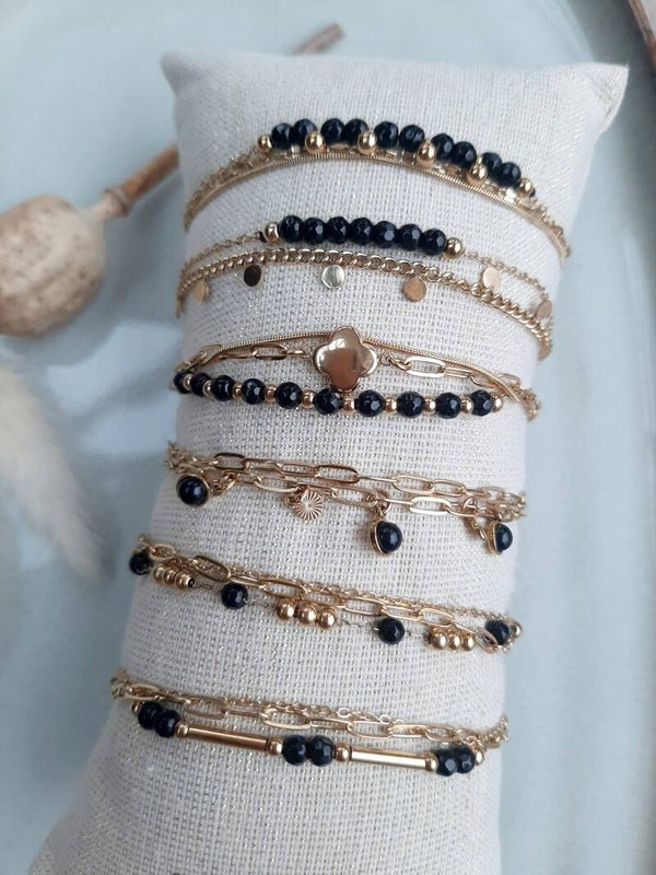 armbandjes zwart/goud