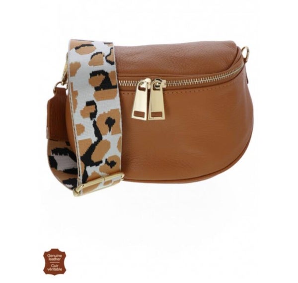 Joy handtas met afneembare riem 100% kalfs leder