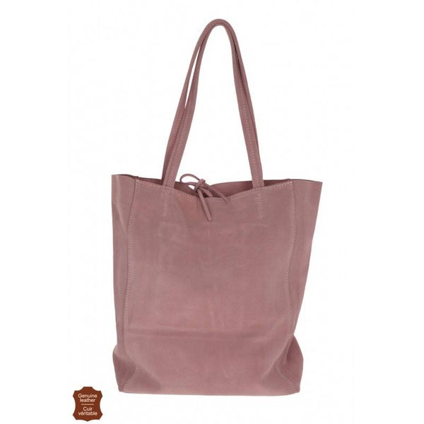 Suède tas met knoopsluiting