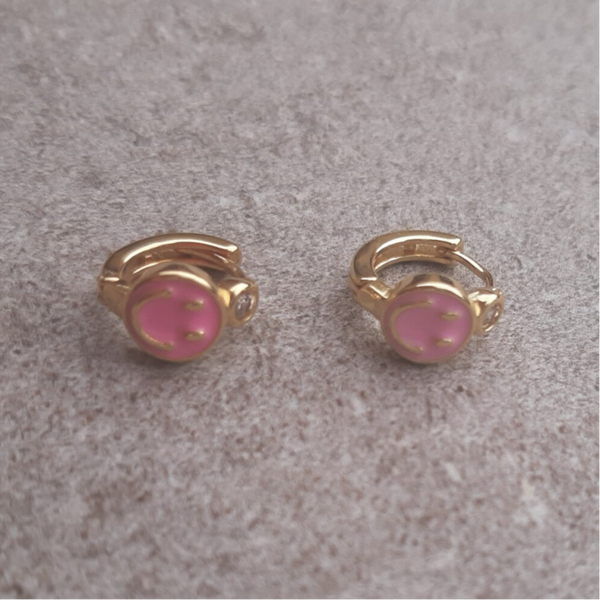oorbellen Smiley Pink