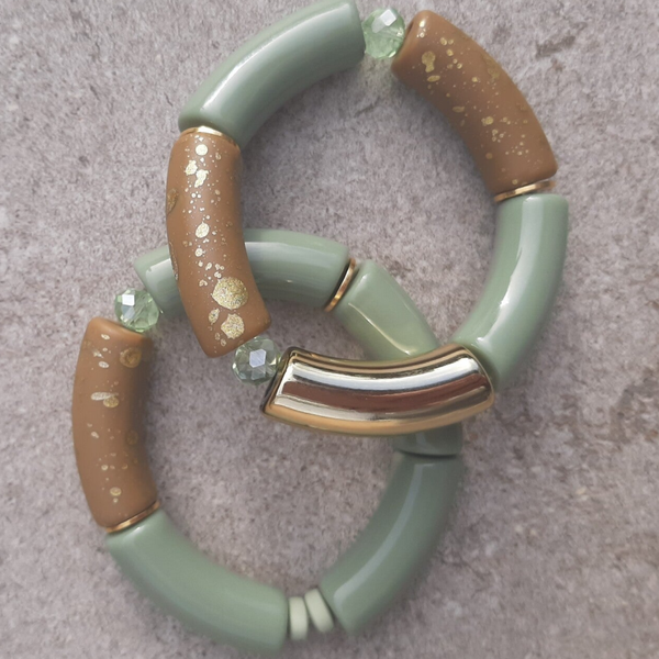 set tube brown/olive/gold