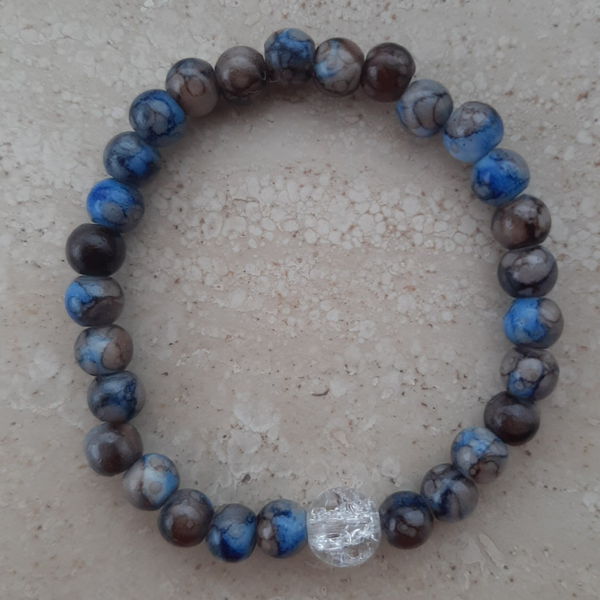 Blue Chrystal Crackle