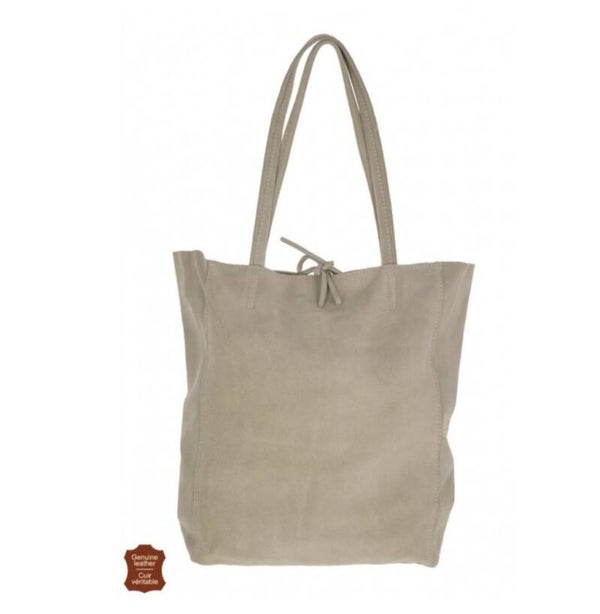 Suede lederen handtas