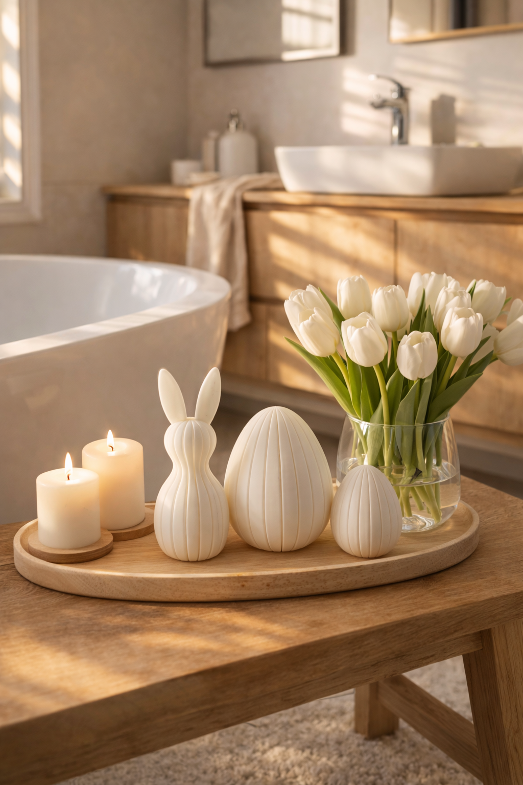 Osterei 2er Set geriffelt