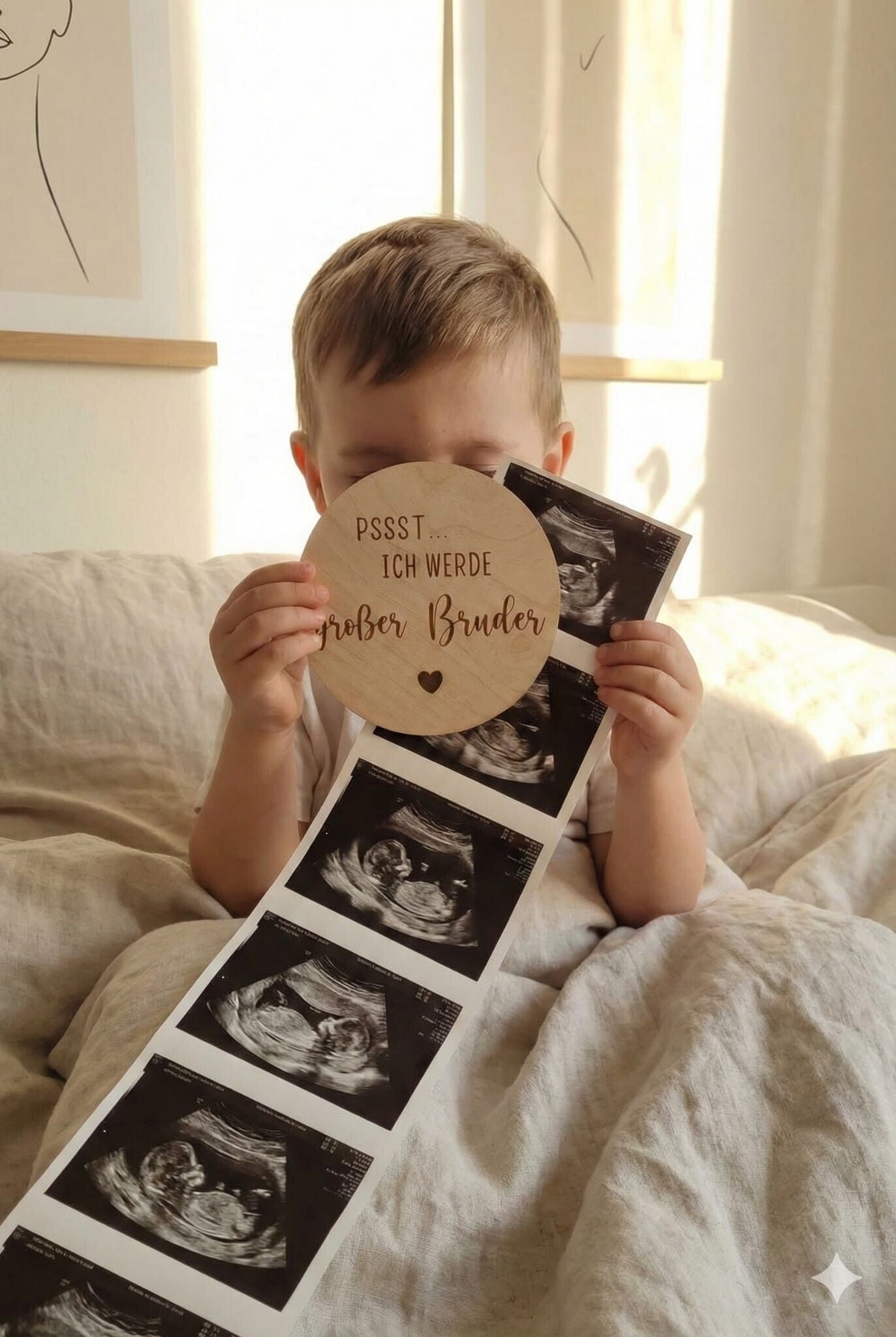 HOLZSCHEIBE "PSSST... ICH WERDE"