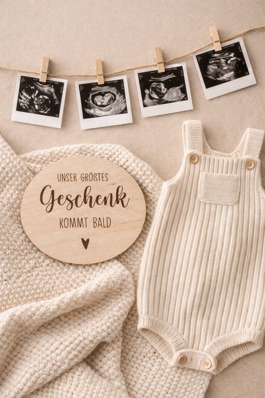 HOLZSCHEIBE "UNSER GESCHENK"