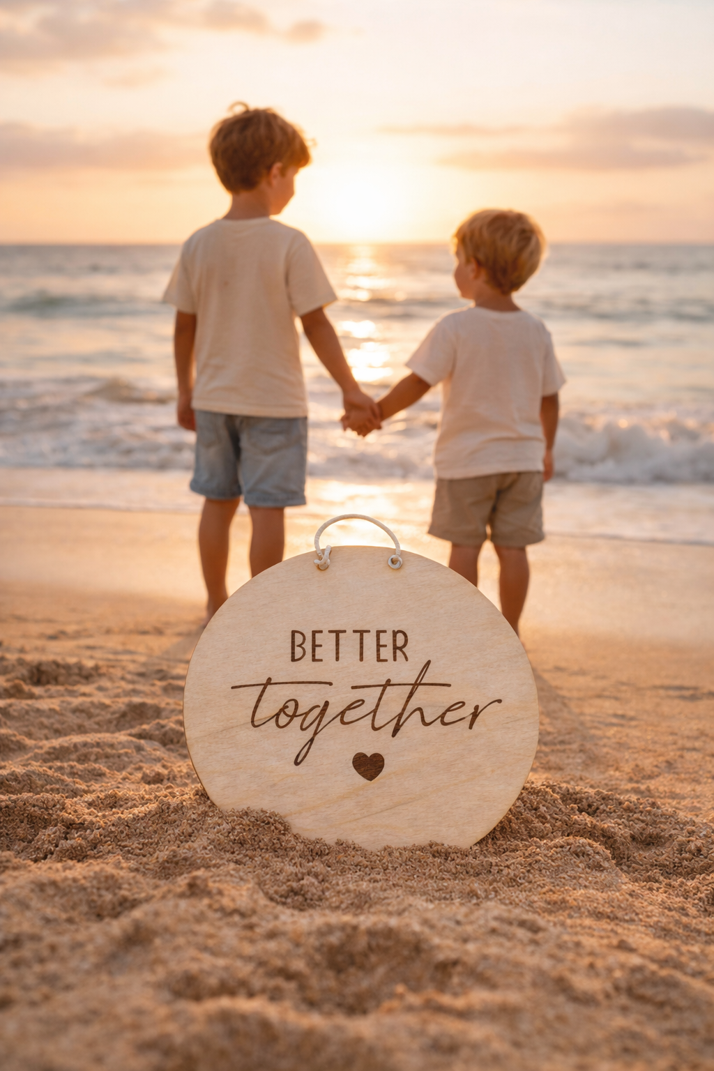 HOLZSCHEIBE "BETTER TOGETHER"