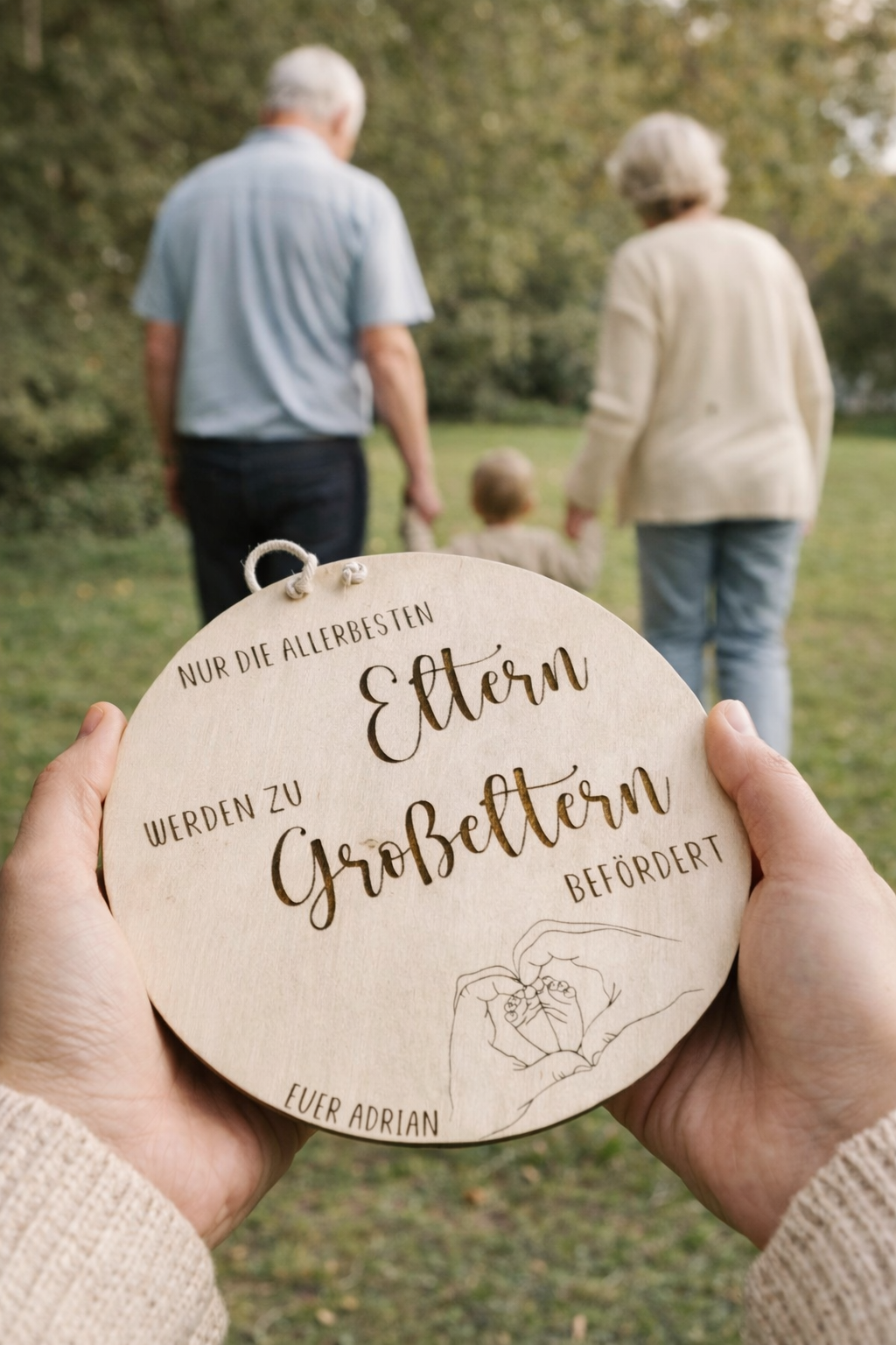 HOLZSCHEIBE "NUR DIE BESTEN ELTERN"