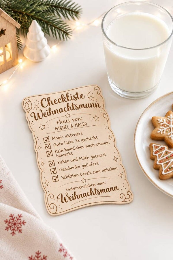 Checkliste Weihnachtsmann personalisiert