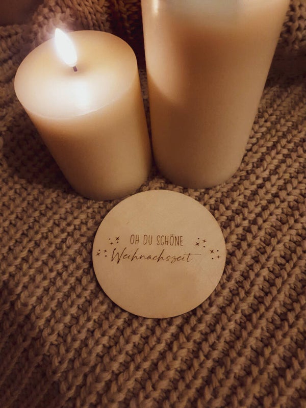 HOLZSCHEIBE "OH DU SCHÖNE WEIHNACHTSZEIT"