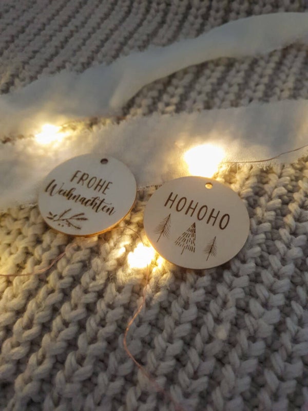 GESCHENKANHÄNGER "FROHE WEIHNACHTEN"