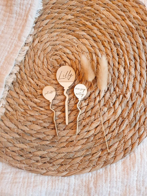 CAKETOPPER "BALLON" PERSONALISIERT