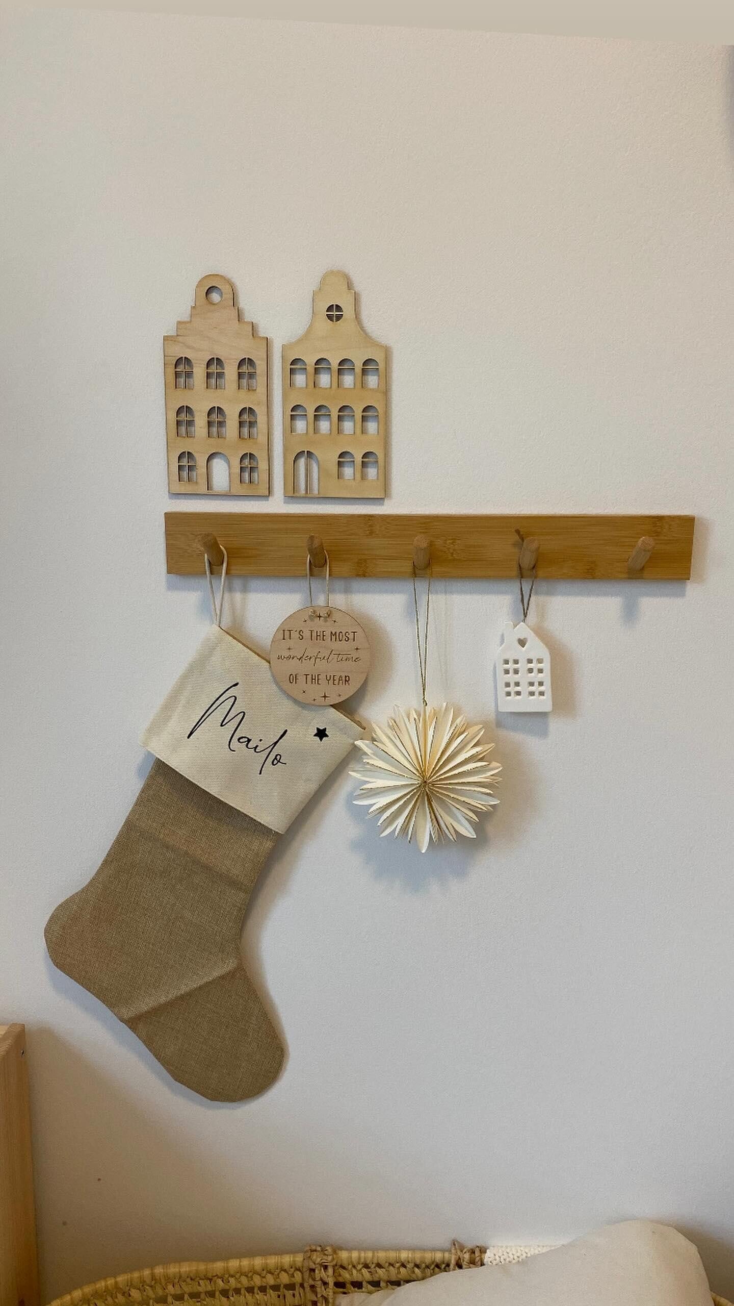 WANDDEKORATION "GRACHTENHÄUSER" HOLZ