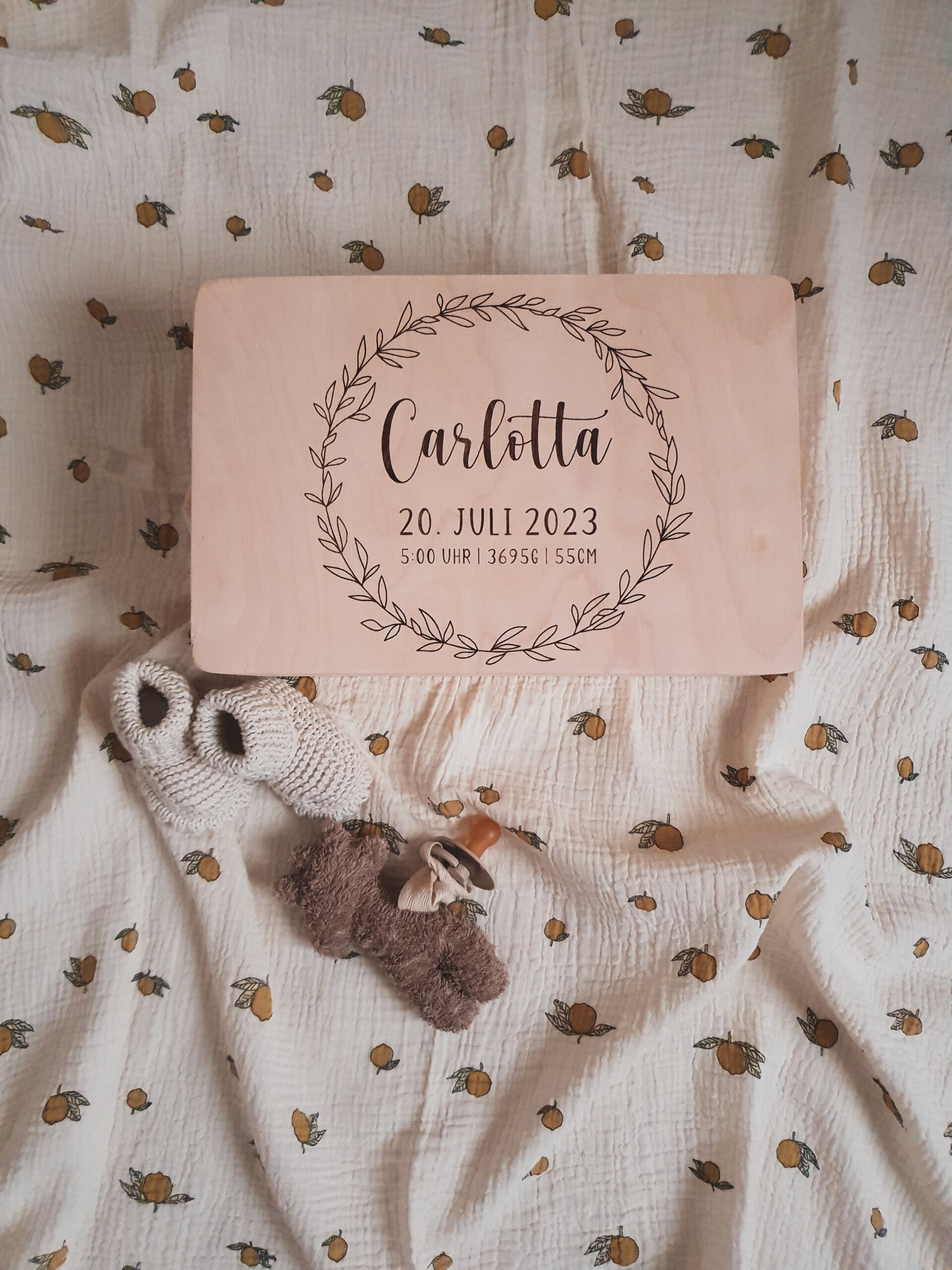 ERINNERUNGSKISTE "BLUMENKRANZ" PERSONALISIERT