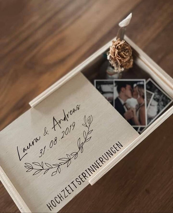 HOLZBOX "HOCHZEITSERINNERUNGEN"