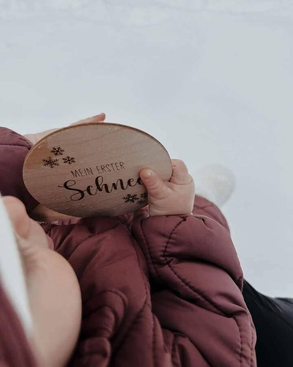 HOLZSCHEIBE "MEIN ERSTER SCHNEE"