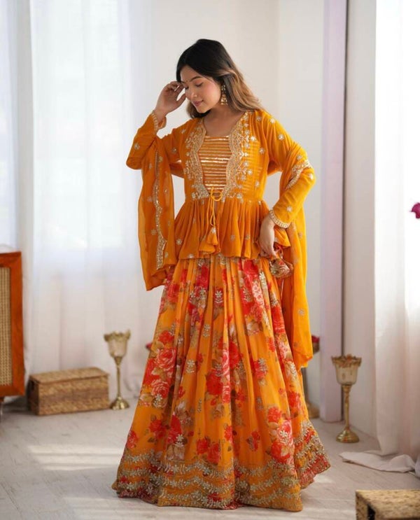 Lehanga Choli Safran
