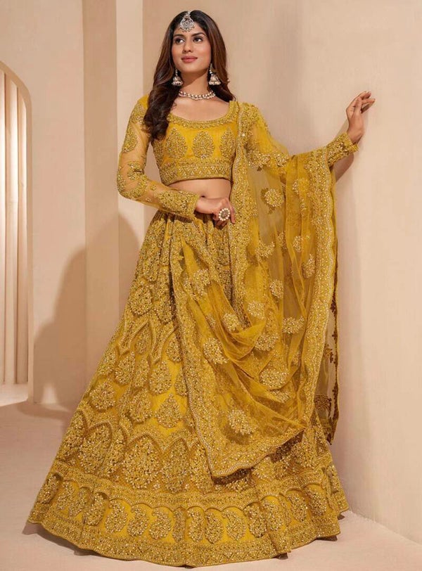 Lehanga Choli Moutarde